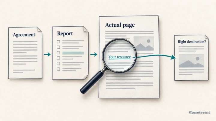 Link Building Report Looks Good. Check the Links Anyway